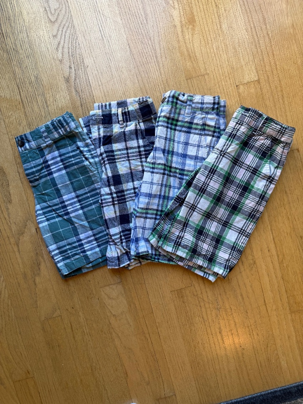 Janie and Jack Bundle of 4 Boys Classic Plaid Shorts
